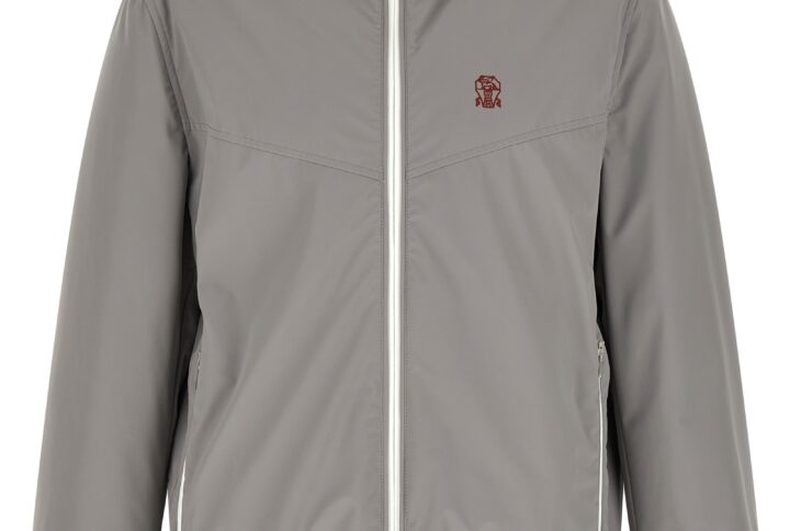 Gray Polyamide Shell Jacket | Jag Couture London – New York