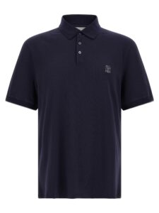 Blue Cotton Polo Shirt