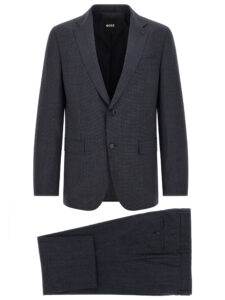 Blue Polyester Two-Piece Suit