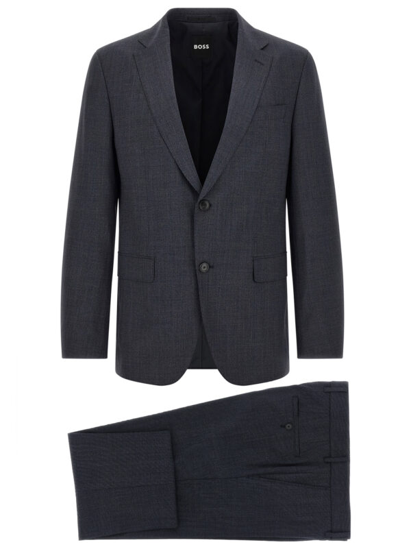 Blue Polyester Two-Piece Suit
