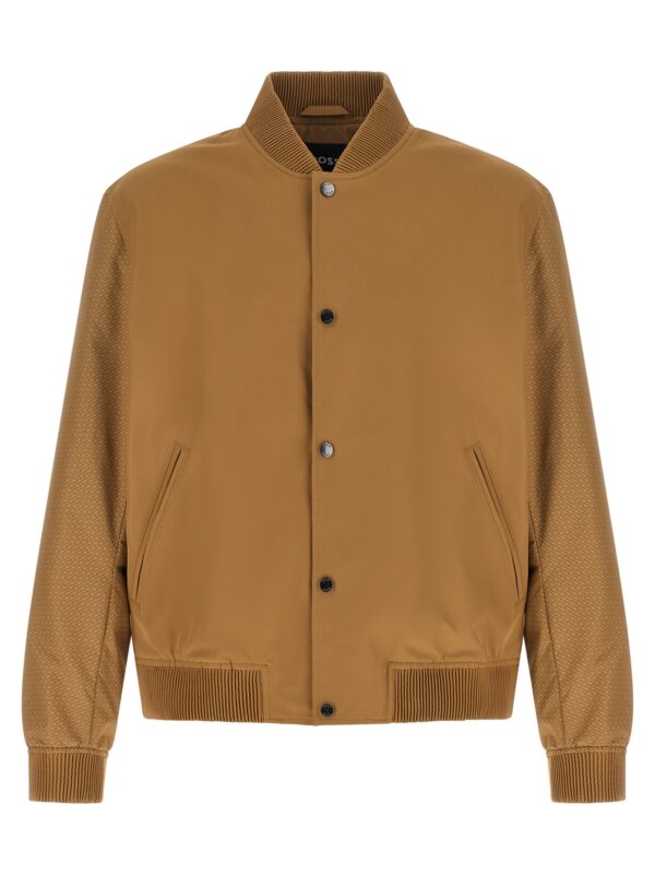 Beige Polyester Bomber