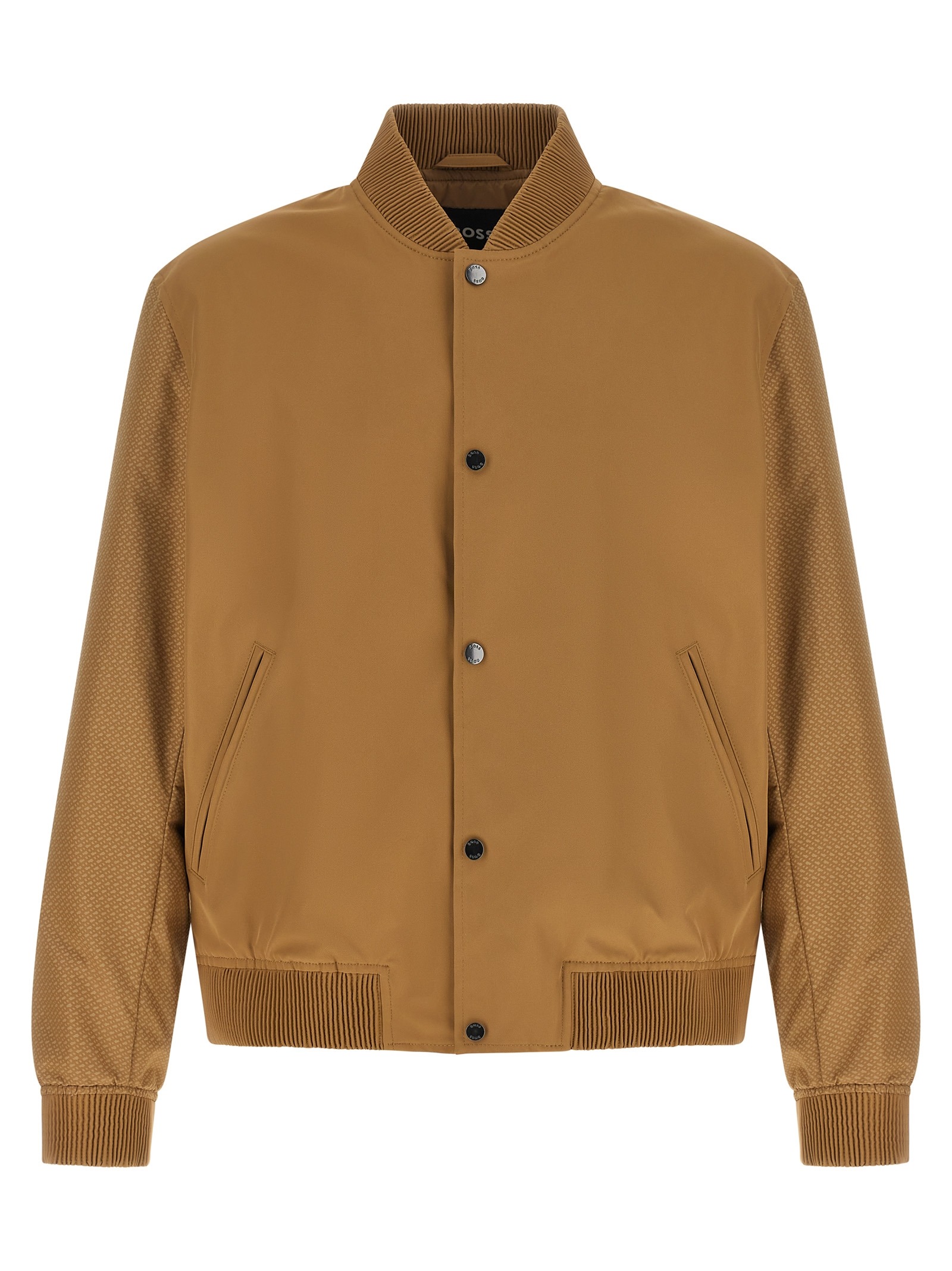 Beige Polyester Bomber