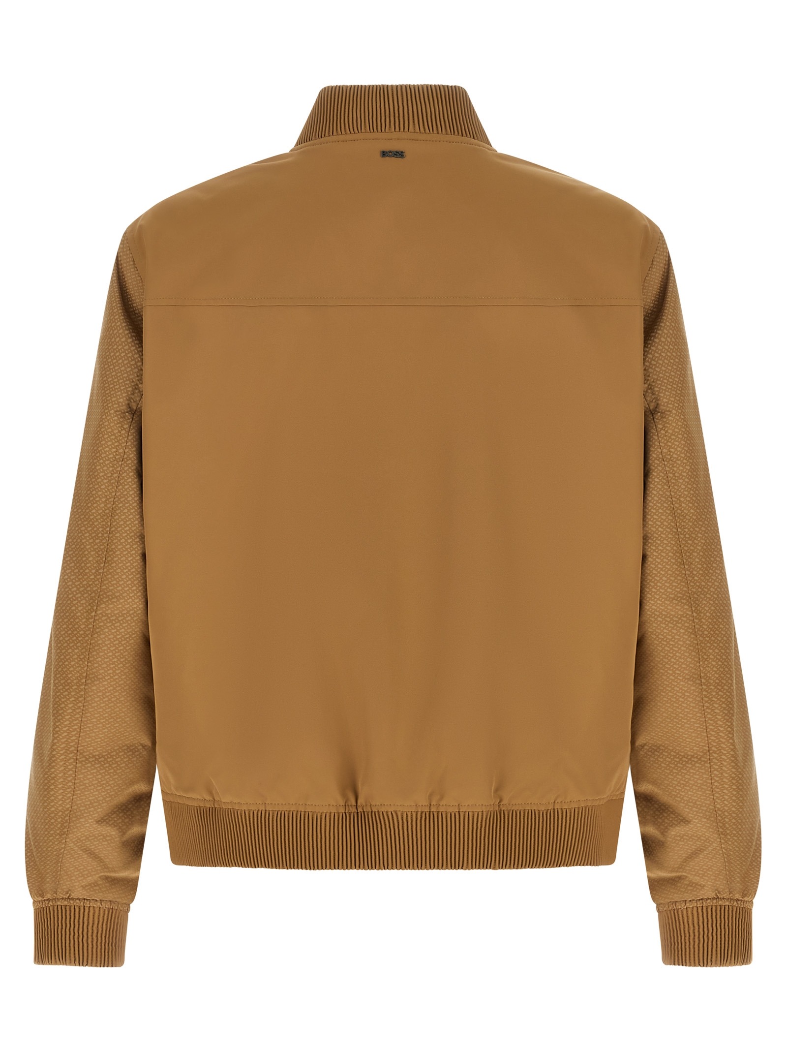 Beige Polyester Bomber