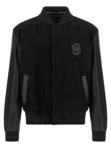 Black Polyester Bomber