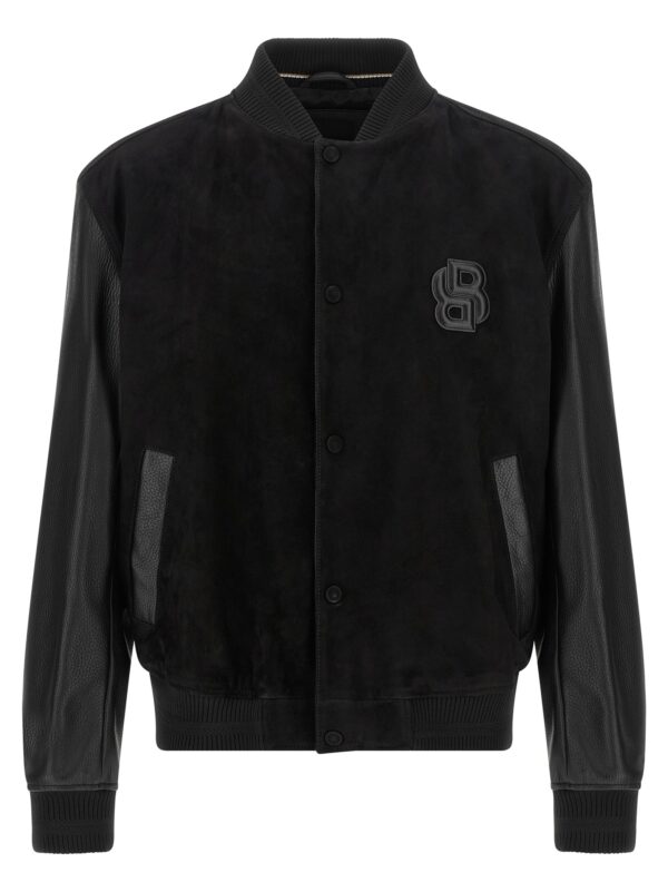Black Polyester Bomber