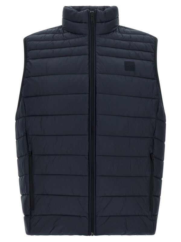 Blue Recycled Polyamide Sleeveless Jacket