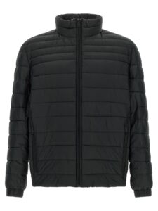 Black Recycled Polyamide Full-Length Jacket