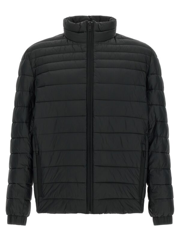 Black Recycled Polyamide Full-Length Jacket