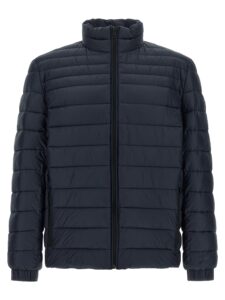 Blue Polyamide Full-Length Jacket