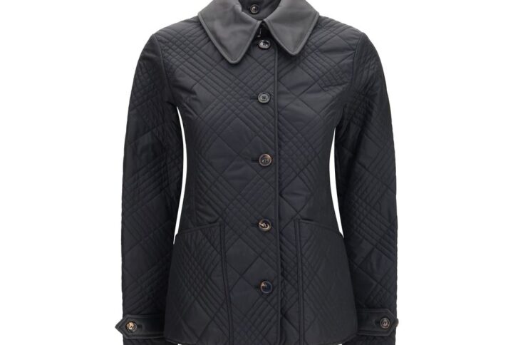 Black Polyamide Full-Length Jacket | Jag Couture London – New York
