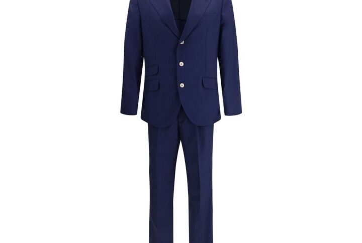 Blue Wool Oves Aries Two-Piece Suit | Jag Couture London – New York