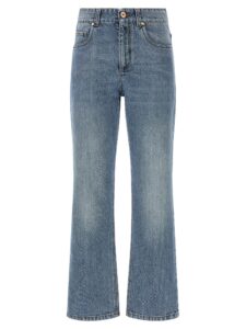 Blue Cotton Relaxed Fit Jeans