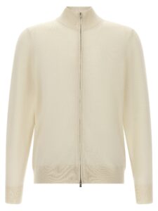 White Virgin Wool Cardigan