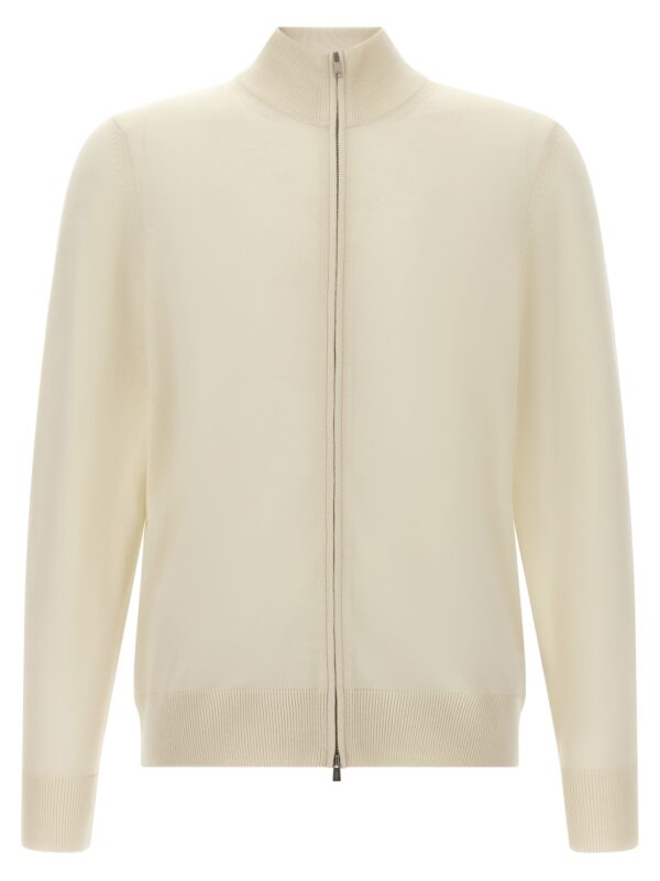 White Virgin Wool Cardigan