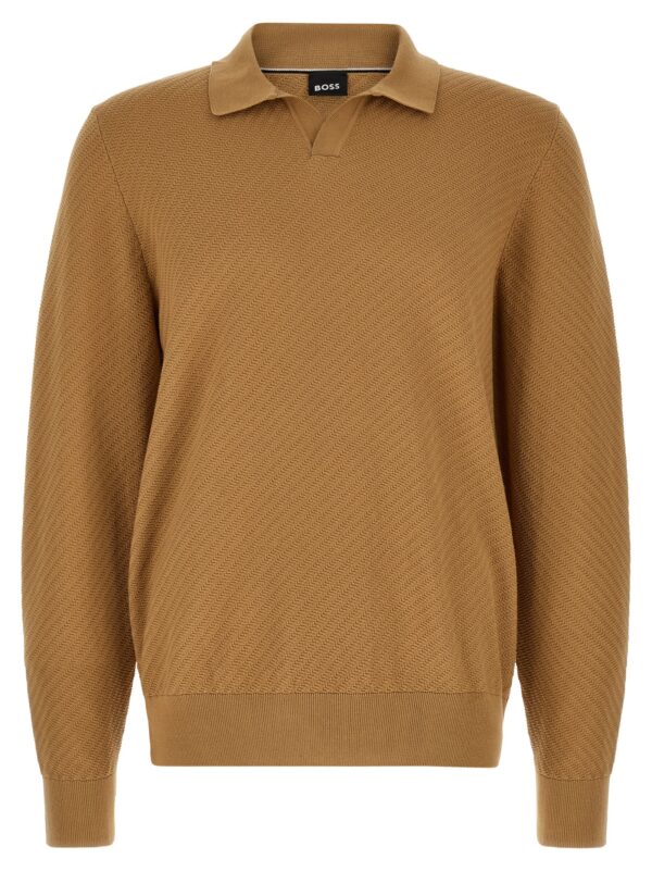 Brown Cotton Polo Shirt
