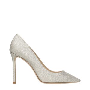 Gold Plastic High Heel Pumps