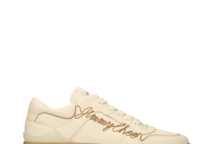 Beige Leather Low Top Sneakers | Jag Couture London – New York