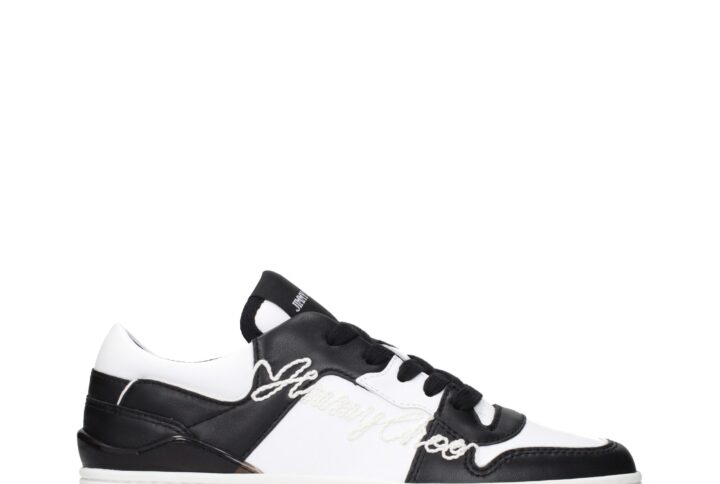 Black Leather Low Top Sneakers | Jag Couture London – New York