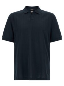 Blue Cotton Polo Shirt