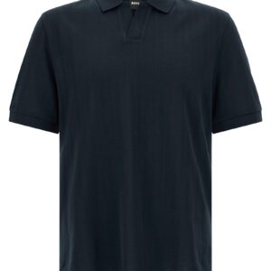 Blue Cotton Polo Shirt