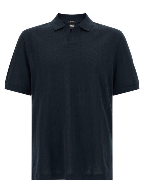 Blue Cotton Polo Shirt