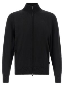 Black Virgin Wool Cardigan