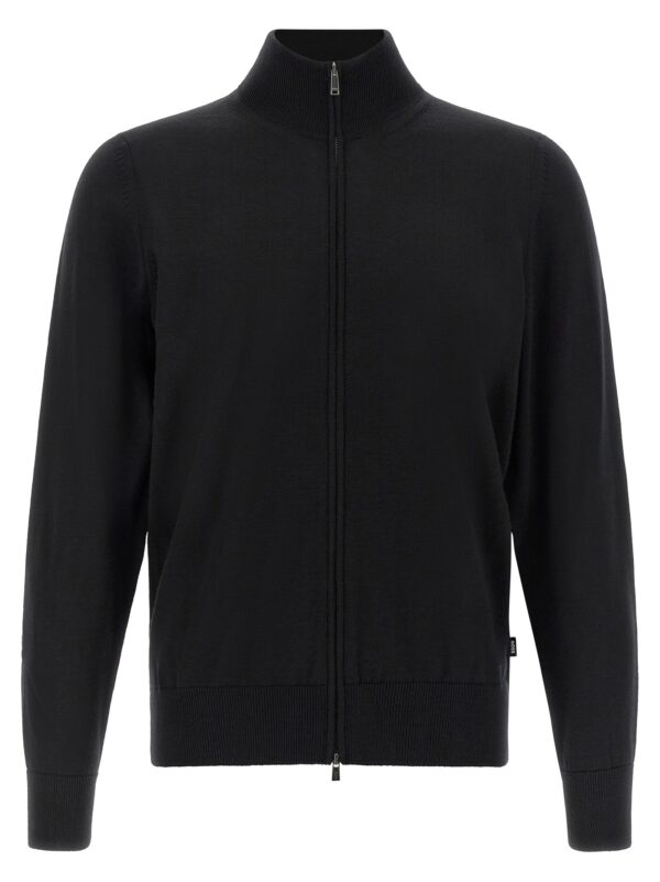 Black Virgin Wool Cardigan