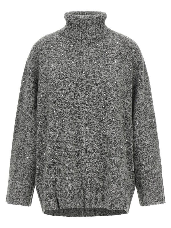 Gray Polyester Cardigan