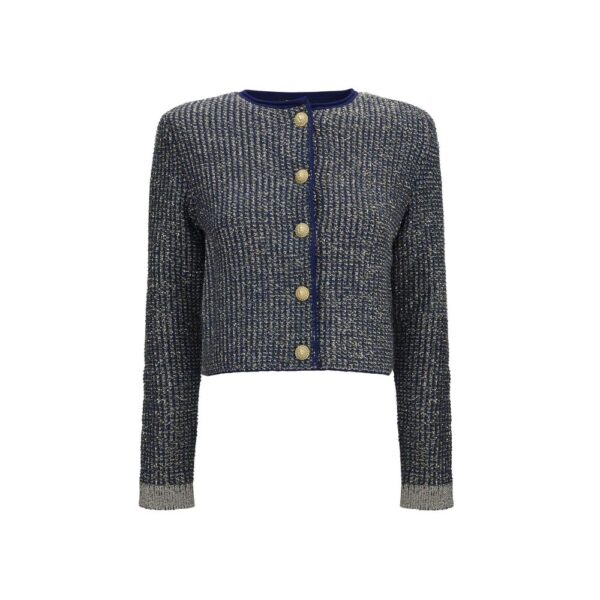 Blue Polyamide Cardigan
