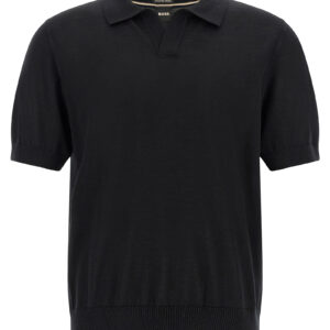 Black Virgin Wool Polo Shirt