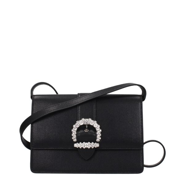 Black Leather Crossbody Bag