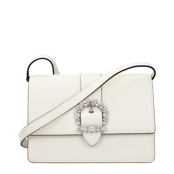 White Leather Crossbody Bag