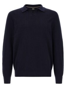 Blue Cotton Polo Shirt