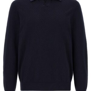 Blue Cotton Polo Shirt