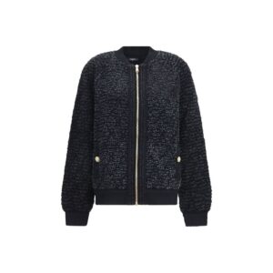 Black Viscose Bomber