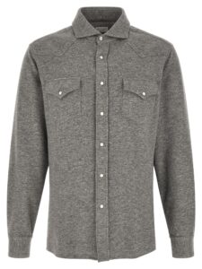 Gray Cashmere Blouse