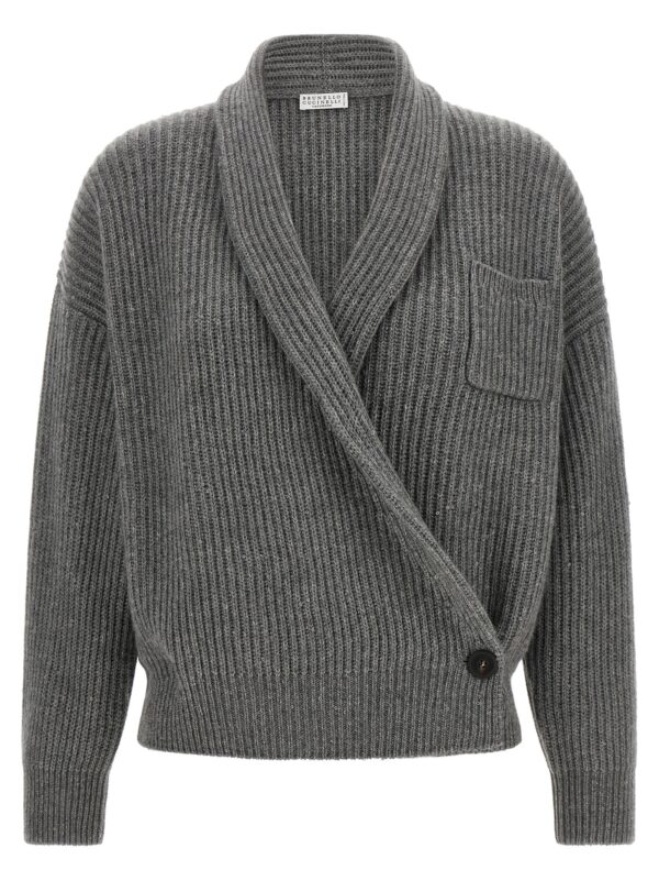 Gray Cashmere Cardigan