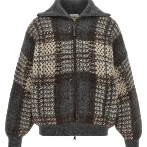 Gray Fabric Cardigan