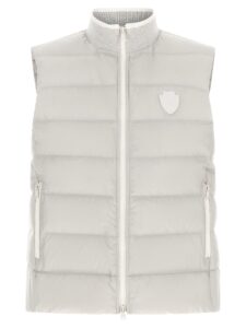 Gray Polyester Sleeveless Jacket
