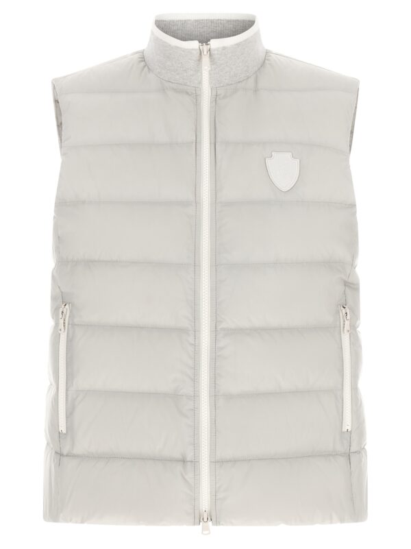 Gray Polyester Sleeveless Jacket