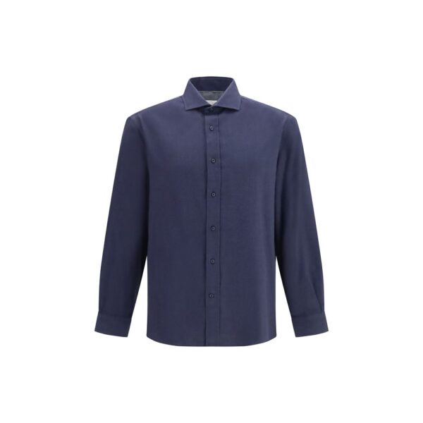 Blue Cotton Dress Shirt