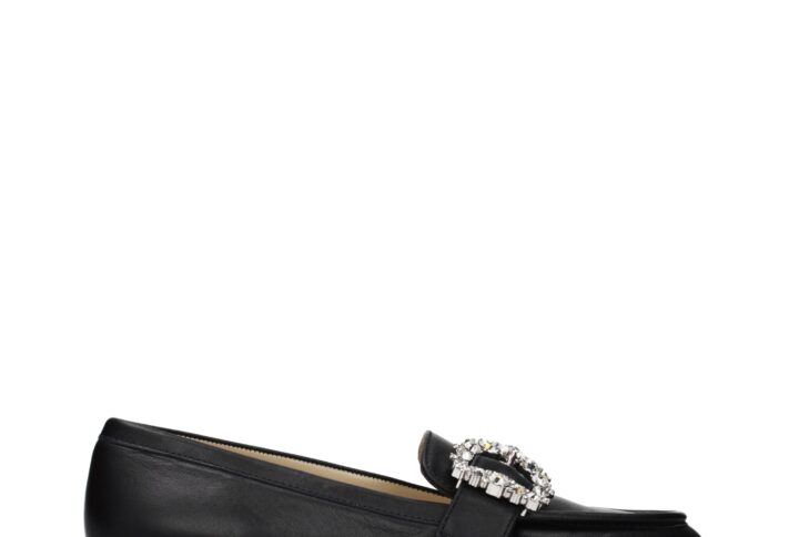 Black Leather Slip-On Loafers | Jag Couture London – New York