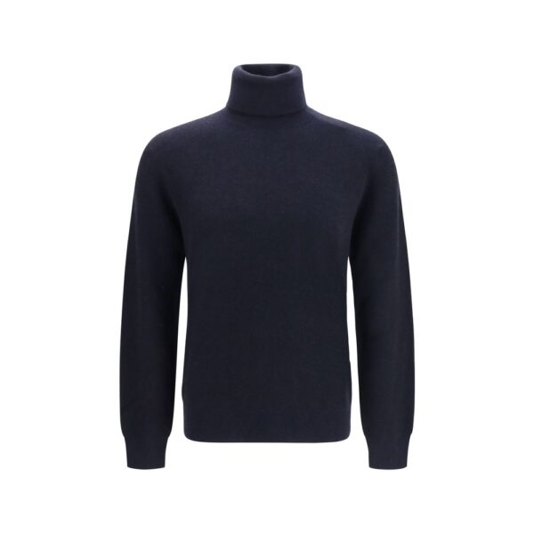 Blue Cashmere Turtleneck