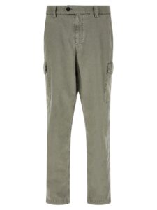Bicolor Cotton Cargo Pants