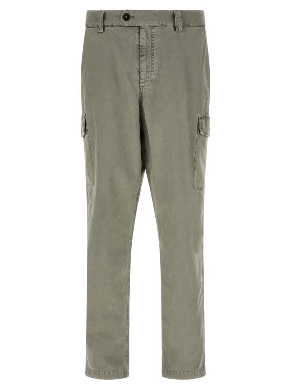 Bicolor Cotton Cargo Pants