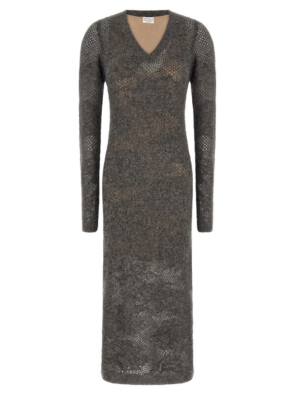 Gray Nylon Casual Dress