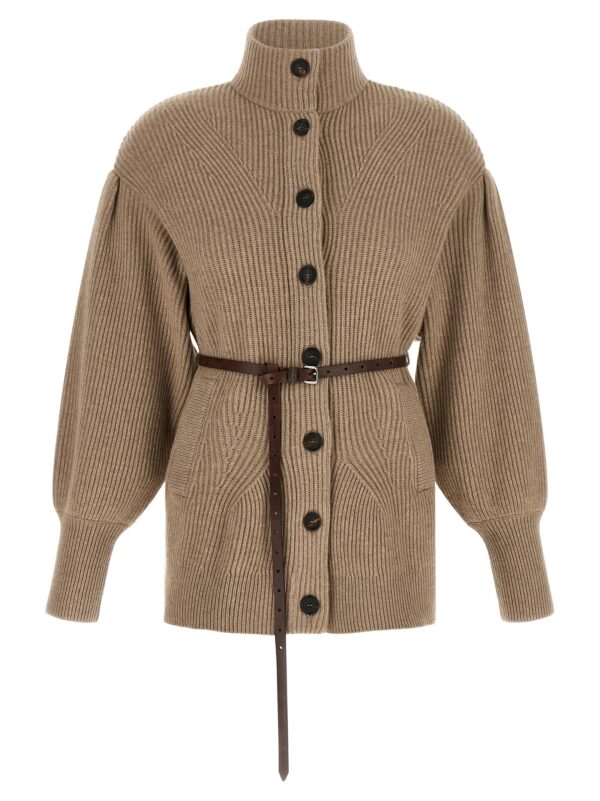 Beige Virgin Wool Cardigan