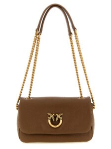 Brown Lamb Leather Shoulder Bag