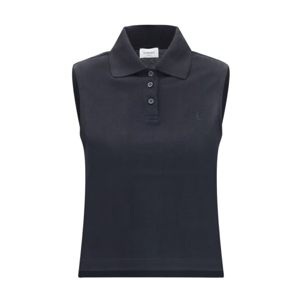 Black Recycled Cotton Polo Shirt