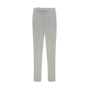 White Linen Casual Pants